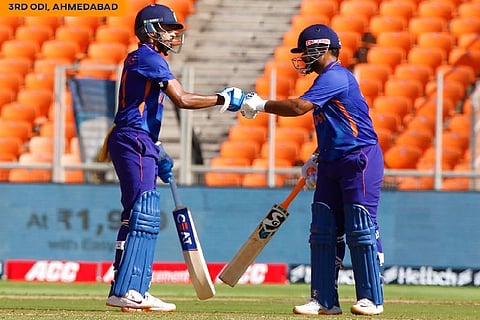 India 265 all out in 50 overs (Credit: Twitter/@BCCI)