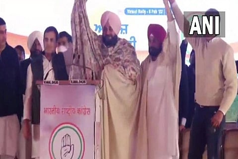 Charanjit Singh Channi declared Congress CM face in Ludhiana rally. (Image credit: ANI)