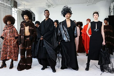 Models present creations by A.Potts during Men's Day at Fashion Week in New York City (Reuters)
