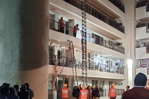 Sunita Shrivastava's body has been stuck under the debris for over 40 hours