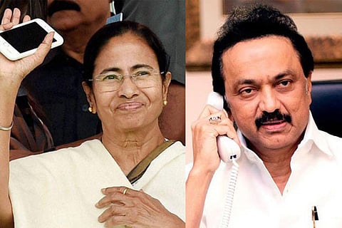 Mamata Banerjee; MK Stalin. File photo