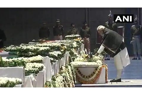 Prime Minister Narendra Modi paid homage CRPF personnel killed in 2019 Pulwama terror attack (ANI)