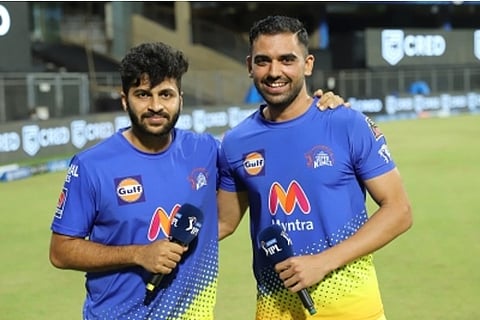 All-rounders Shardul Thakur and Deepak Chahar (Image Courtesy: IANS)