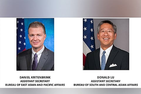 US State Department officials Daniel Kritenbrink and Donald Lu (Image Credit: ANI)