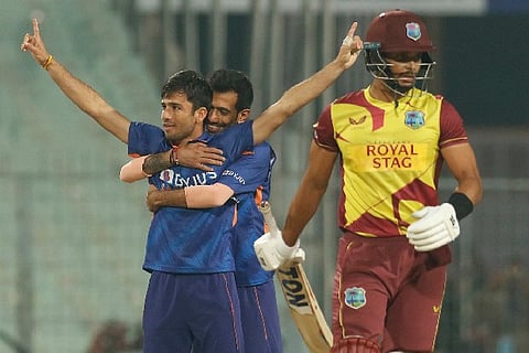 India (186/5) beat West Indies (178/3) by 8 runs (Credit: Twitter/@BCCI)