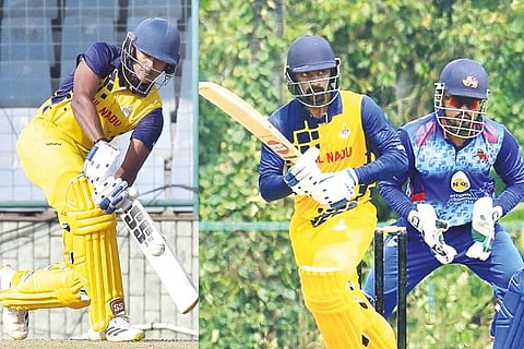 B Sai Sudharsan (left) and Baba Indrajith (right)