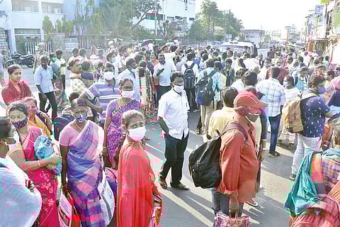 People stage road blockade in Pollachi seeking better bus service to Valparai on election day