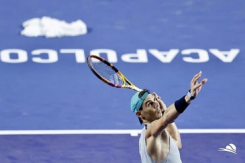 Rafael Nadal practicing in Acapulco (Image Courtesy: ANI)
