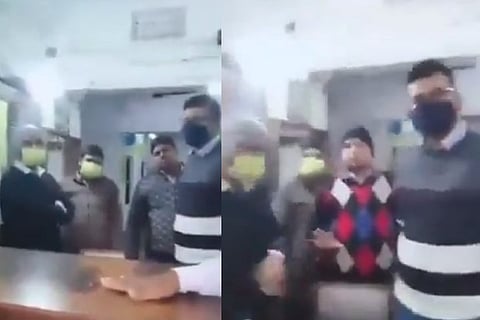 Burqa-clad girl's parents asking employees for written notification (Screengrab)