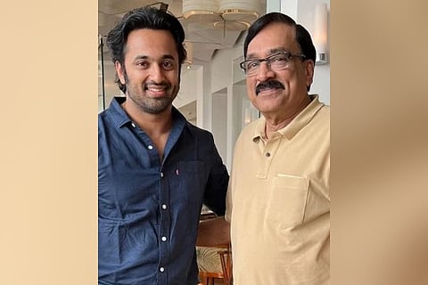 Malayalam actor Unni Mukundan with Mohan (Image credit: Instagram)