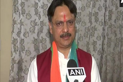 BJP candidate from Sarojini Nagar constituency, Rajeshwar Singh (Image Courtesy: ANI)