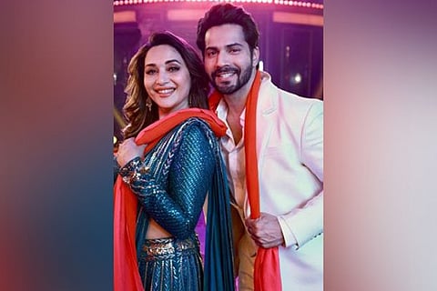 Varun Dhawan and Madhuri Dixit (Image Courtesy: ANI)