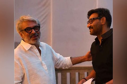 Actor Ajay Devgn with Sanjay Leela Bhansali (Image credit: Instagram/@Ajay Devgn)