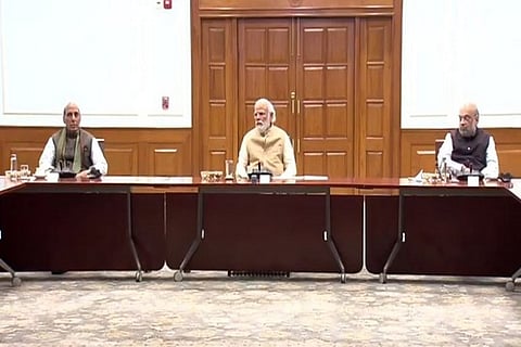 PM Narendra Modi chairing the CCs meeting (Image credit: ANI)