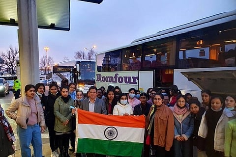 First flight with 219 Indian nationals takes off from Romania (Source: ANI)