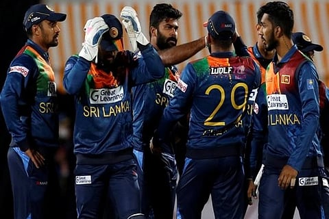 Sri Lanka in action against India (Image Credit: ANI)