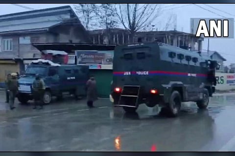 Three terrorists neutralized in an encounter broke out at Budgam (Image credit: ANI)