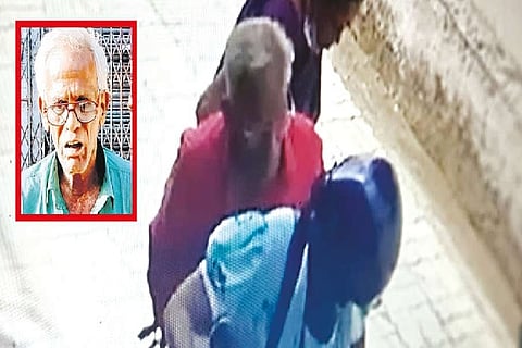 CCTV grab showing Srinivasan on the two-wheeler