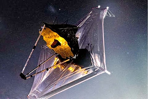 An artist?s concept of the fully deployed and unfolded James Webb Space Telescope