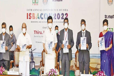 Chief Minister MK Stalin launching the 14th annual conference of ISBACON (Indian STEPs and Business