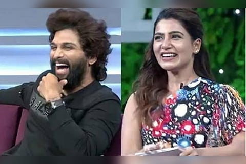 Allu Arjun; Samantha.