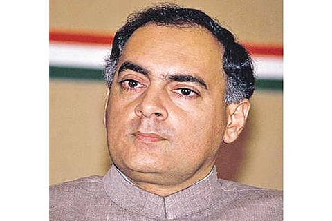 former Indian Prime Minister Rajiv Gandhi
