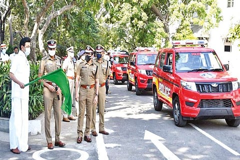 20 new swanky patrol vehicles, which were formally flagged off by Chief Minister MK Stalin