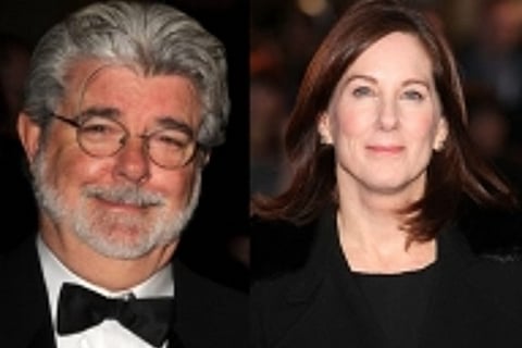 Director George Lucas and Producer Kathleen Kennedy (Image Credit: IANS)