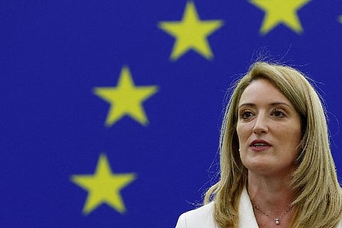 EU President-elect Roberta Metsola. Image Courtesy: Reuters