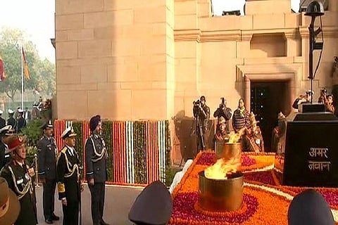 Amar Jawan Jyoti. Image Courtesy: Twitter - @ANI