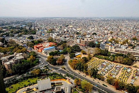 A top view of the deserted roads (Credit: PTI)