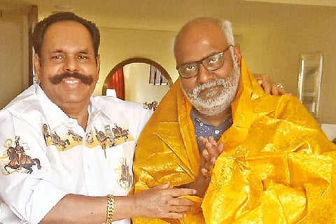 Producer KT Kunjumon with composer Keeravani