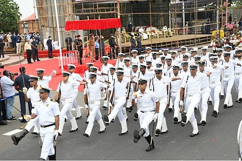 Rehearsal of R-Day parade (Image Courtesy: Justin)