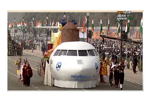 Ministry of Civil Aviation's tableau participates in RepublicDayParade for the first time.