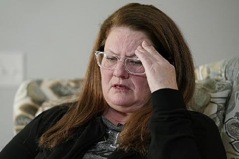 Tracey Ferguson, mother of D.J. Ferguson who was denied of Covid shot (Image credit: AP)