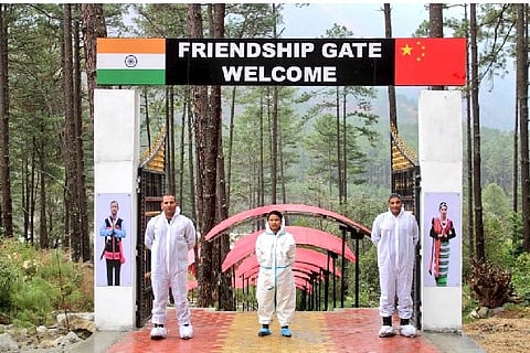 Chinese PLA handed over the young boy from Arunachal Pradesh Miram Taron to Indian Army (ANI)