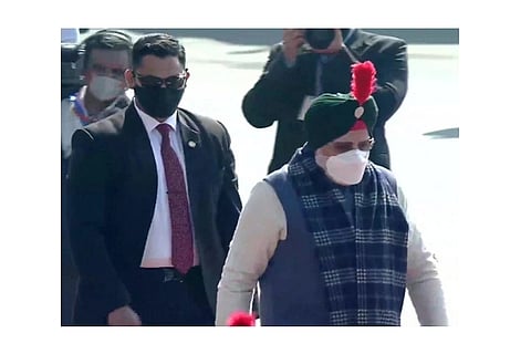 Prime Minister Narendra Modi at Cariappa Ground (Source: ANI)