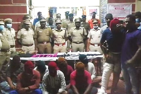 The suspects in police custody