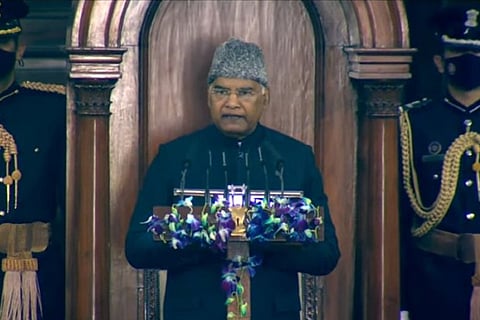 President Ram Nath Kovind at the Parliament session