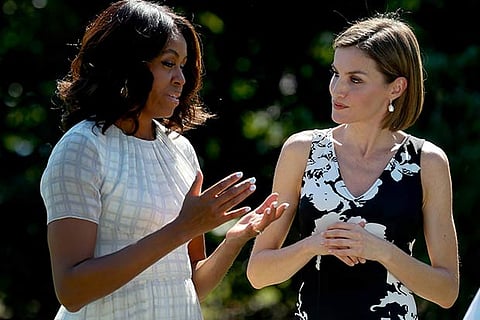 First Lady of the United States Michelle Obama bats for education for girls