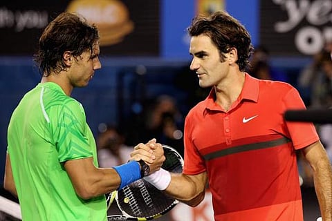 The Rafa-Roger show behind the mike