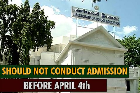 Start admissions in April, schools told