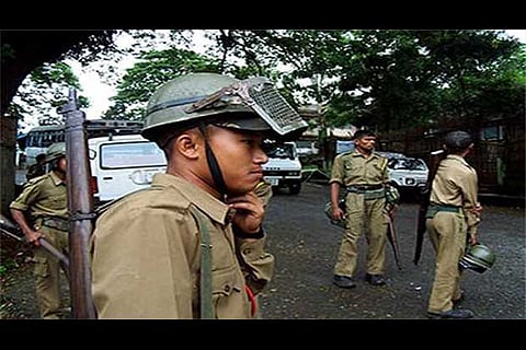 Security forces at Meghalaya (Image courtesy: newsindiaonline