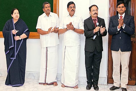 Chief Minister Jayalalithaa inaugurated e-seva centres from the Secretariat