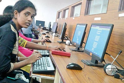 The enrolment drive for first time voters at Ethiraj College
