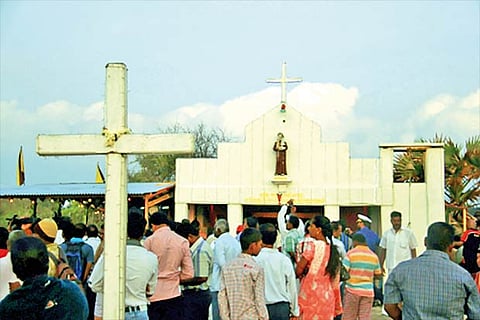 A file picture of the festival at St Anthony?s Church in Katchatheevu