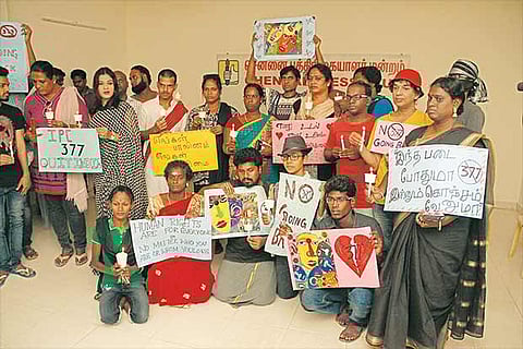 LGBT activists and members of Tamil Nadu Rainbow Coalition came together. (Photo: Prakaash)