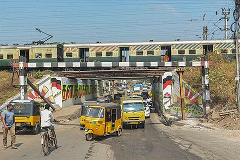 The railway underpass near Vyasarpadi Jeeva railway station (Photo: Justin George)