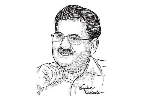 K Sivakumar, MD, RmKV Silks (Illustration by Varghese Kallada)