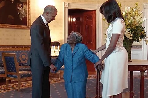 GOING VIRAL: 106-year-old fulfils dream, dances with Obamas